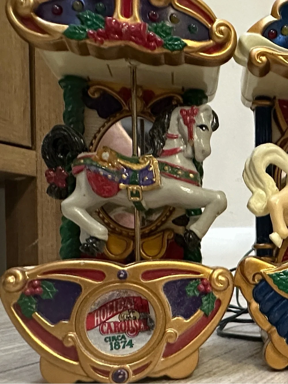 vintage 1992 Mr. Christmas Holiday Carousel musical horse